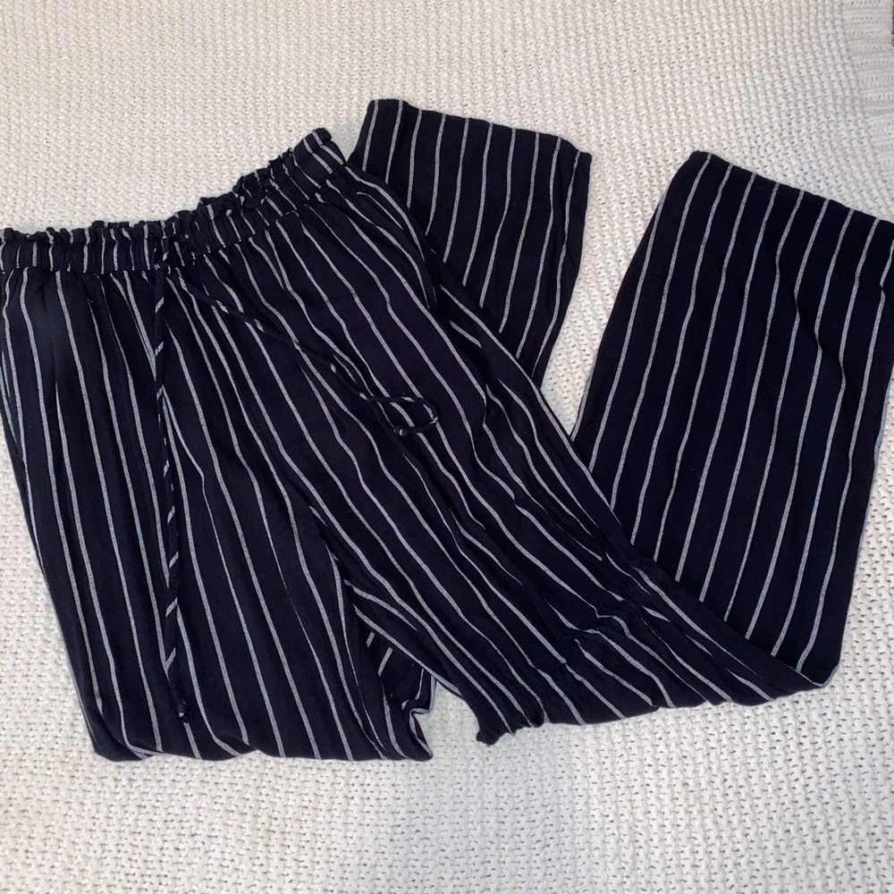 striped flowy pants
